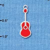 C2748+ - Guitar - Red - Silver Charm